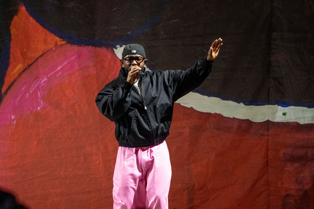 Kendrick Lamar performs during the 2023 Bonnaroo Music and Arts Festival on Friday, June 16, 2023, in Manchester, Tenn.