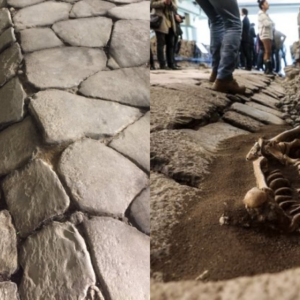 A well-preserved 45-metre stretch of the Appian Way under the McDonald’s in Marino, southeast of Rome.