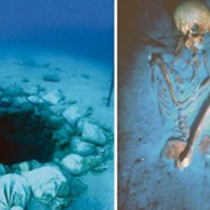 Atlit Yam is a 9000-year-old submerged Neolithic village off the coast of Atlit, Israel, in the Levantine sea.