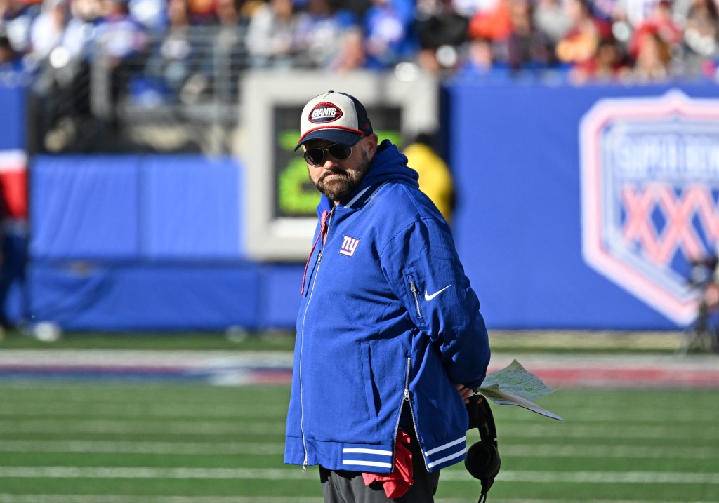 Giants head coach Brian Daboll looks on during the second quarter against the Commanders on Nov. 3, 2024.