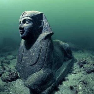 The famous Sphinx statue found off the coast of Alexandria, Egypt.