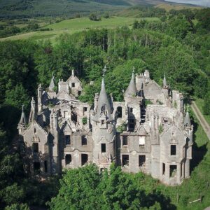 Inside Dunalastair House, the abandoned castle once owned by Tennent’s founder