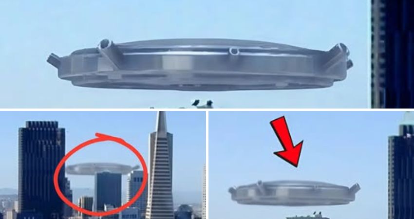 Unbelievable sight: A mᴀssive UFO hovering in the sky over San Francisco.