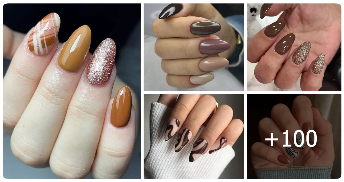 100+ Amazing Brown Almond Nail Designs You Need to See for 2023