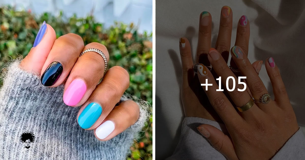 105 PH๏τos: Multi Coloured Nails ~ New Trend and Best Designs