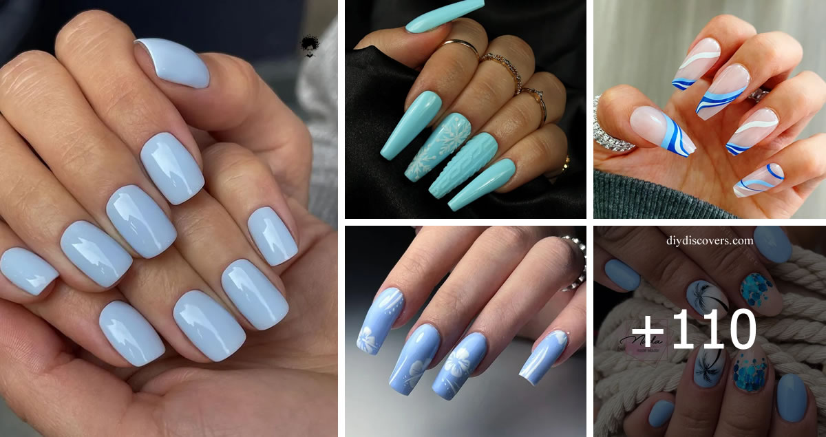 110+ Super Cute Baby Blue Nail Designs for 2023 That You’ll Love