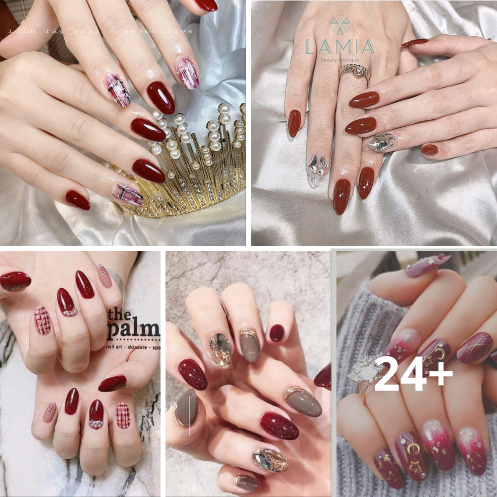 21 Practical Red Almond Nails That Bring Convenience To Your Daily Life