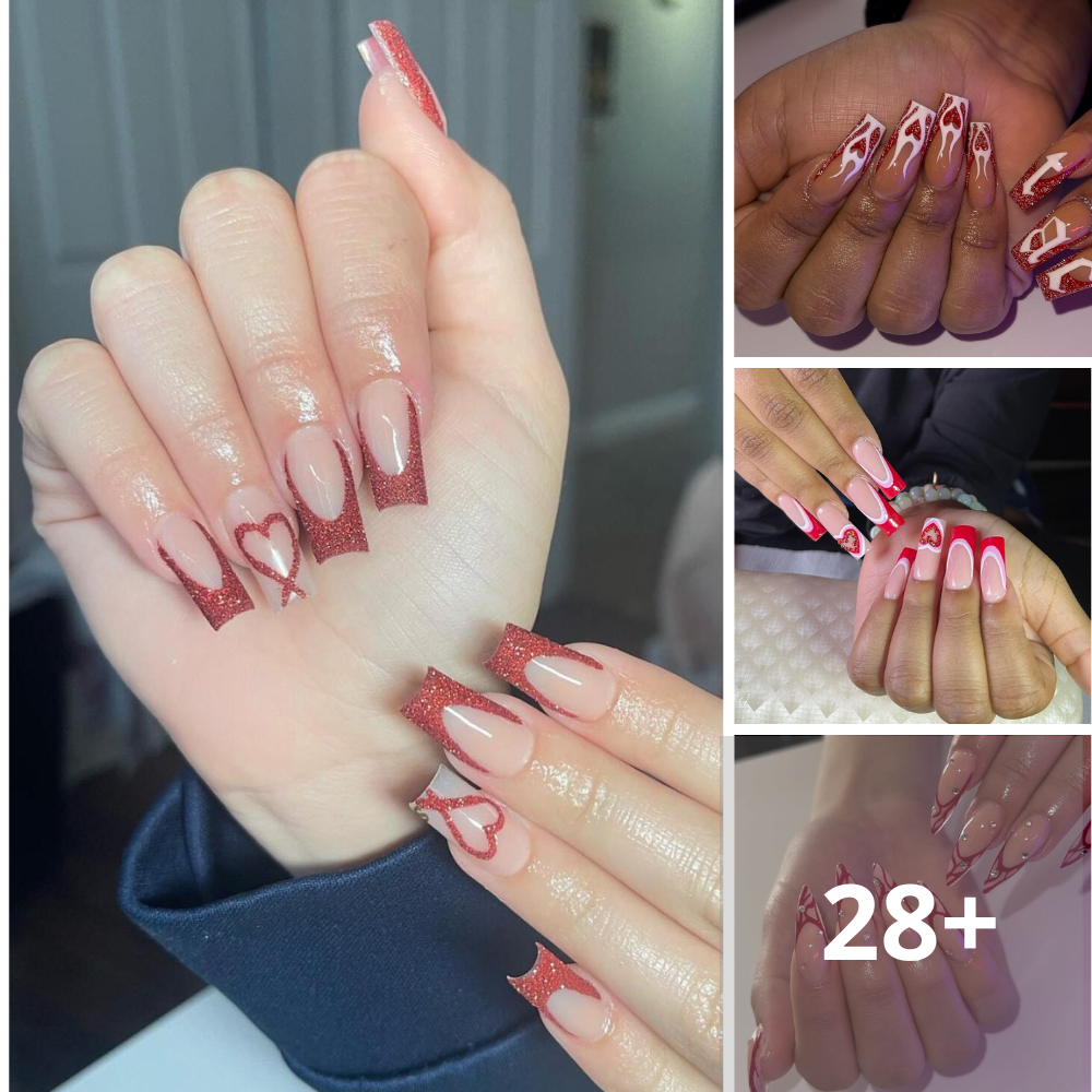 38+ Stunning Red French Tip Nails for a Modern Twist on a Timeless Classic.