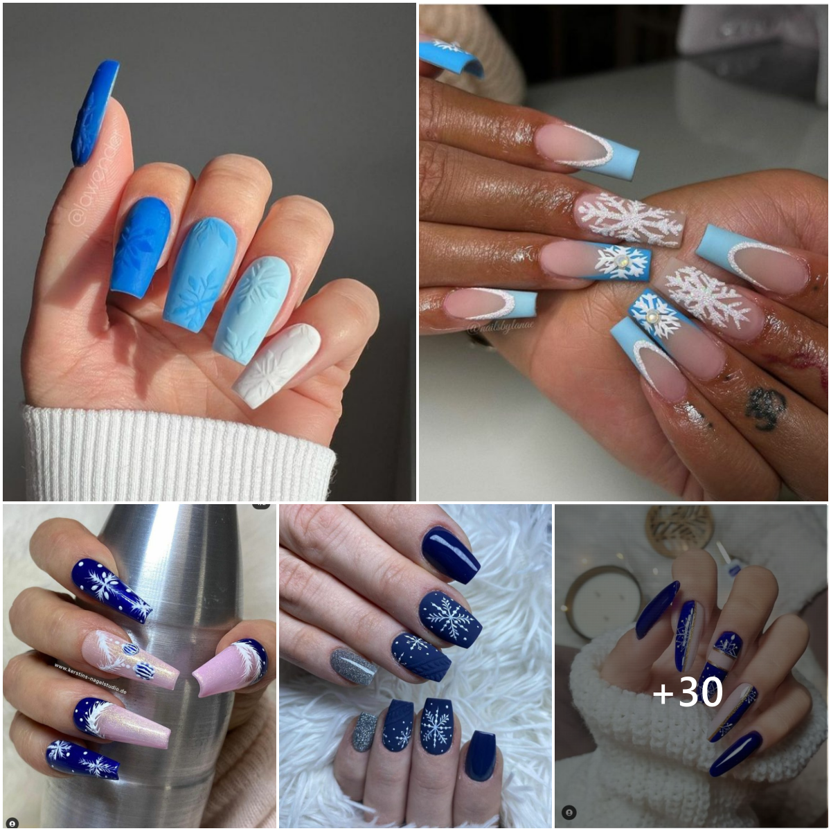 63 Gorgeous Blue Nails For 2023 Holidays