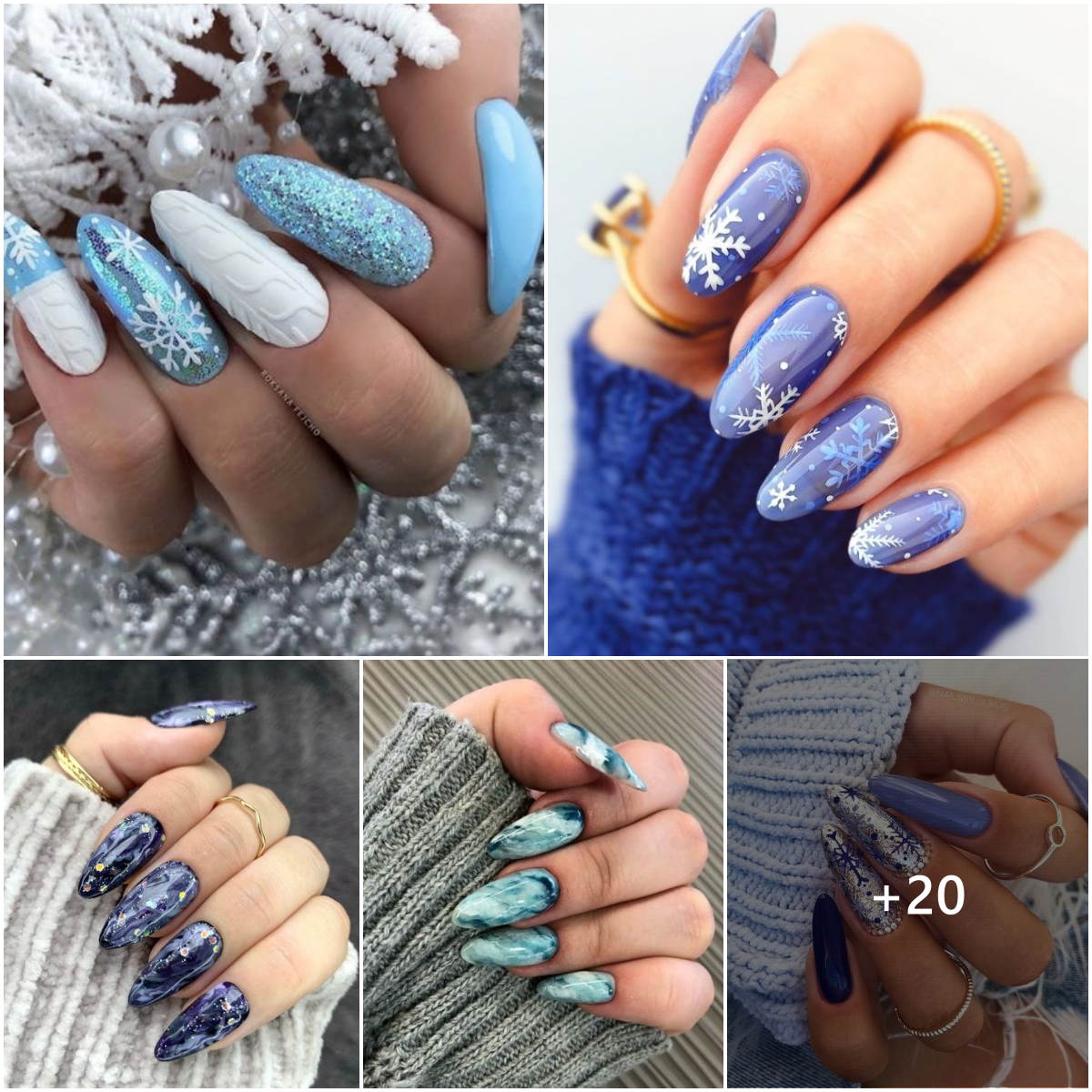 Welcome the Winter Season with Gorgeous Blue Nail Designs