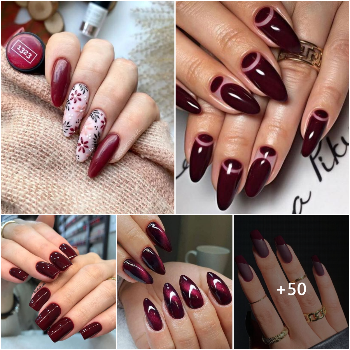 Reveal a Glamorous Array of 77+ Burgundy Nail Designs, Perfectly Symbolizing Elegance and Charm