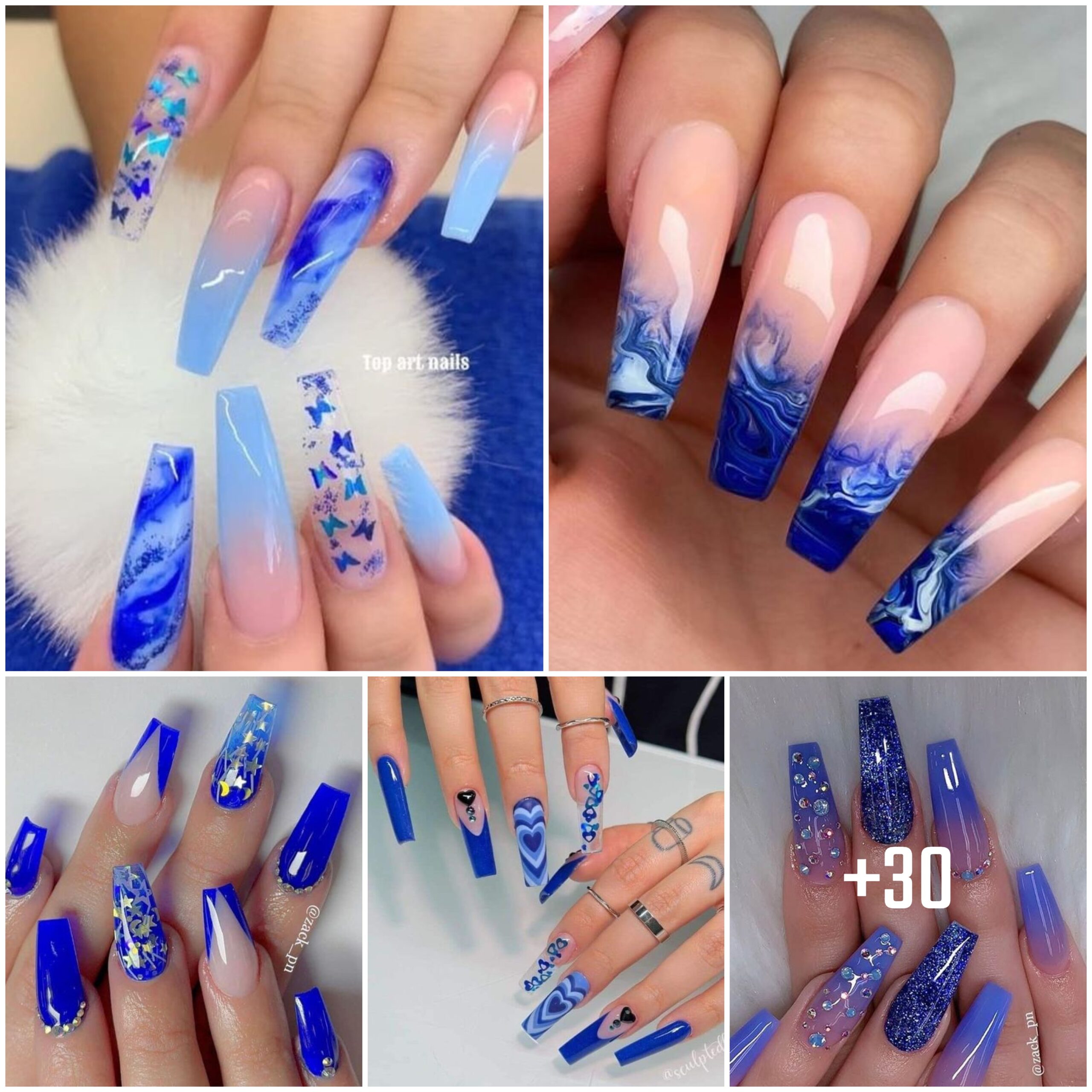 New Wave: Must-See Blue Nail Art Designs for 2024