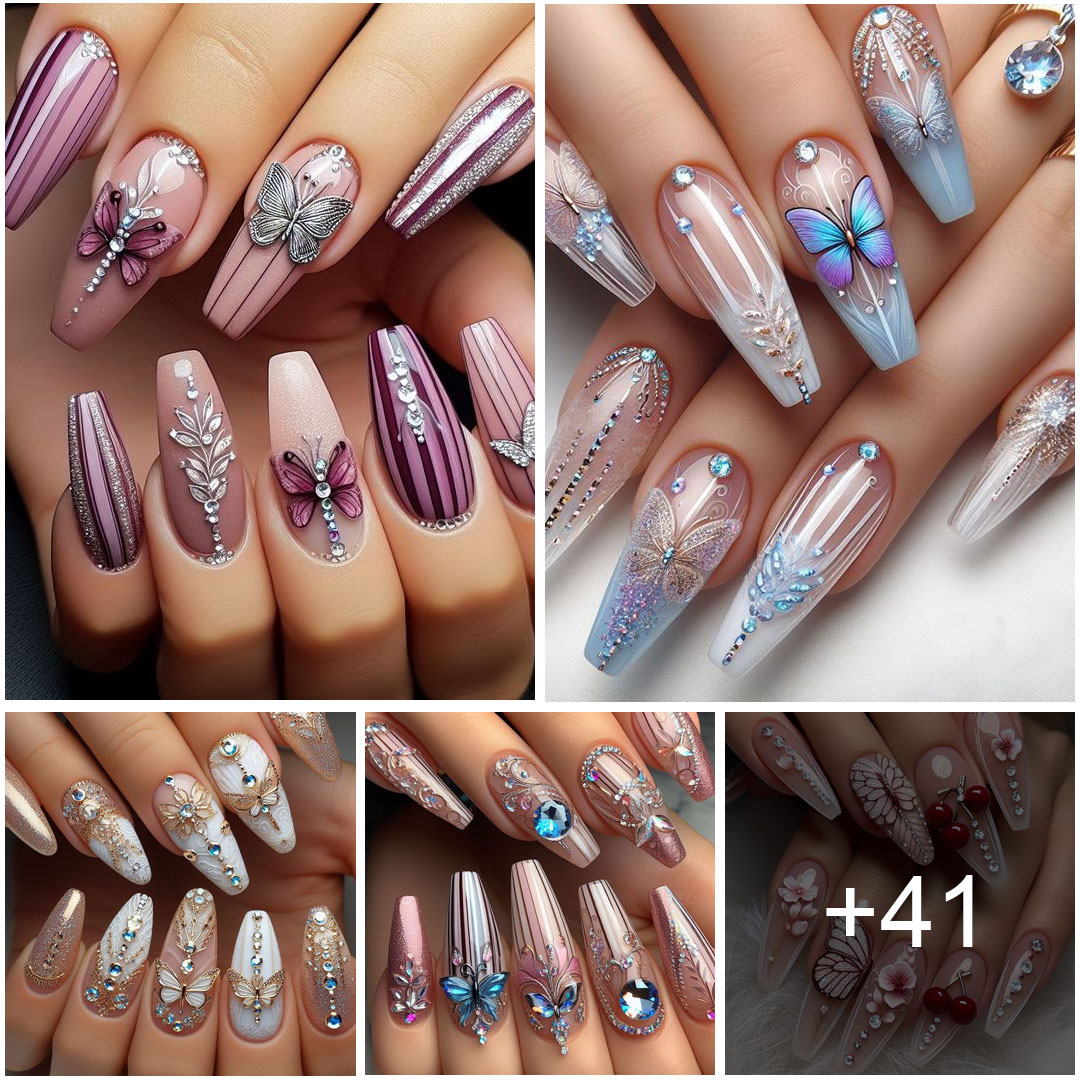 Fluttering Elegance: Captivating ʙuттerfly Nail Art Designs