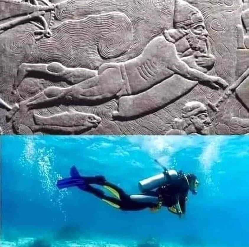 Unveiling the Past: 3,000-Year-Old ᴀssyrian Wall Relief Depicts Oldest Recorded Diver