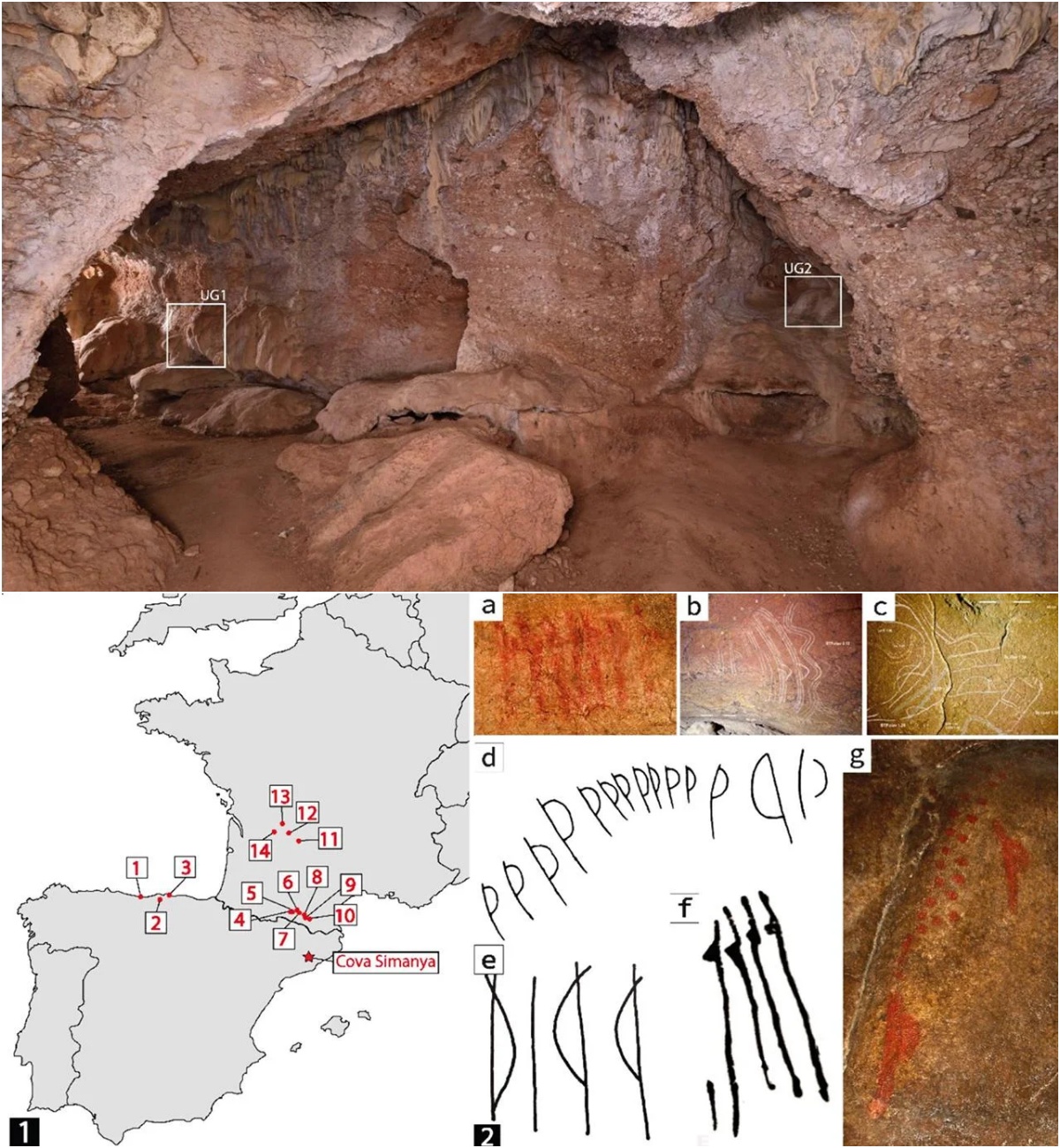 Evidence of Paleolithic rock art discovered in Simanya cave, Spain