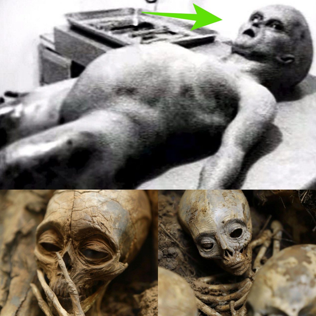 It’s unsettling to find a two million year old big-headed alien’s intact body within an Egyptian pyramid.