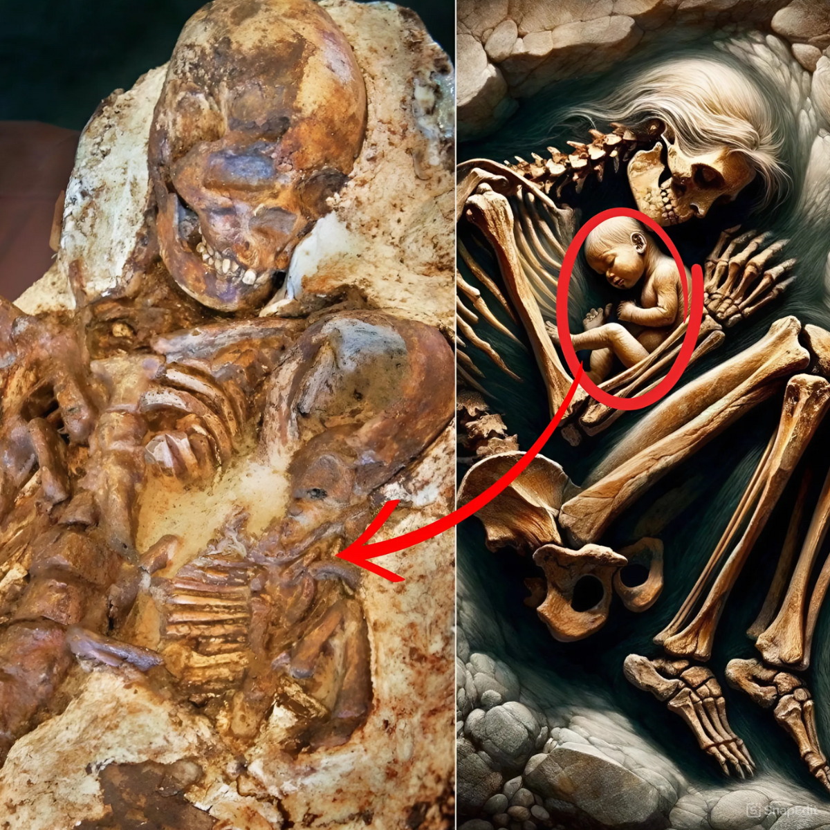 Unveiling Discovery: 4,800-Year-Old Fossilized Embrace of Mother and Baby Found in Taiwan