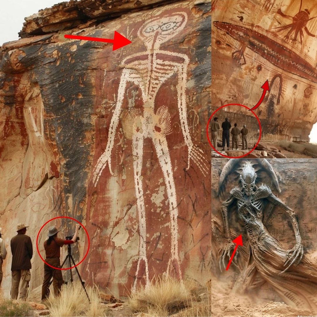 Alien-Themed Cave Drawings Found Near Egypt’s Pyramids