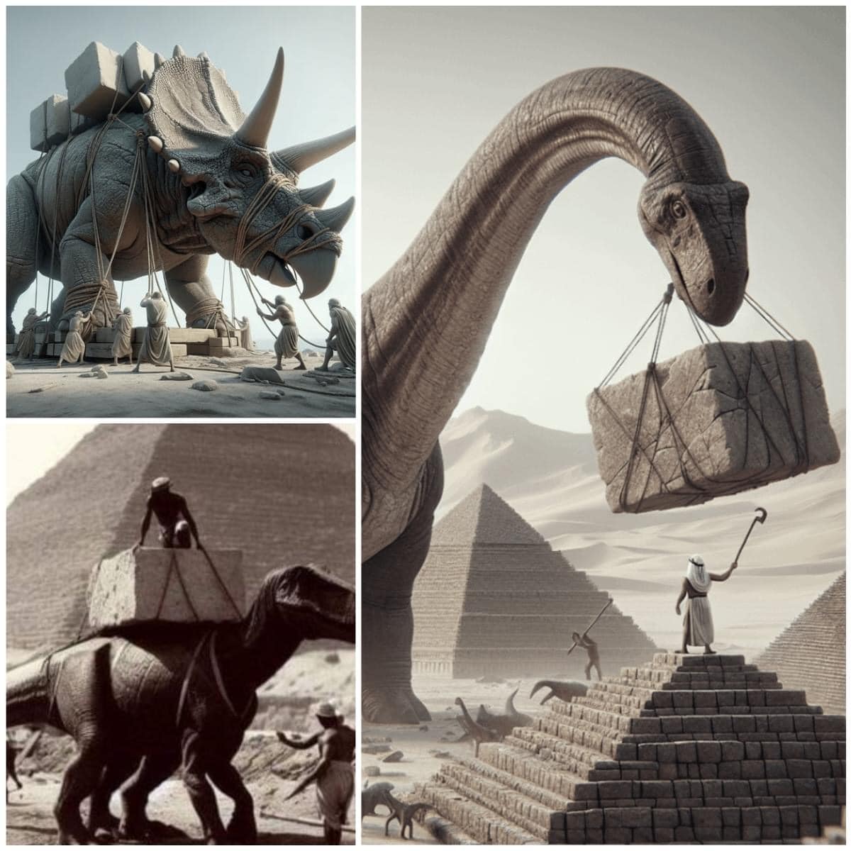 Ancient Enigma Unraveled: Evidence Suggests Dinosaurs’ Role in Great Pyramid Construction