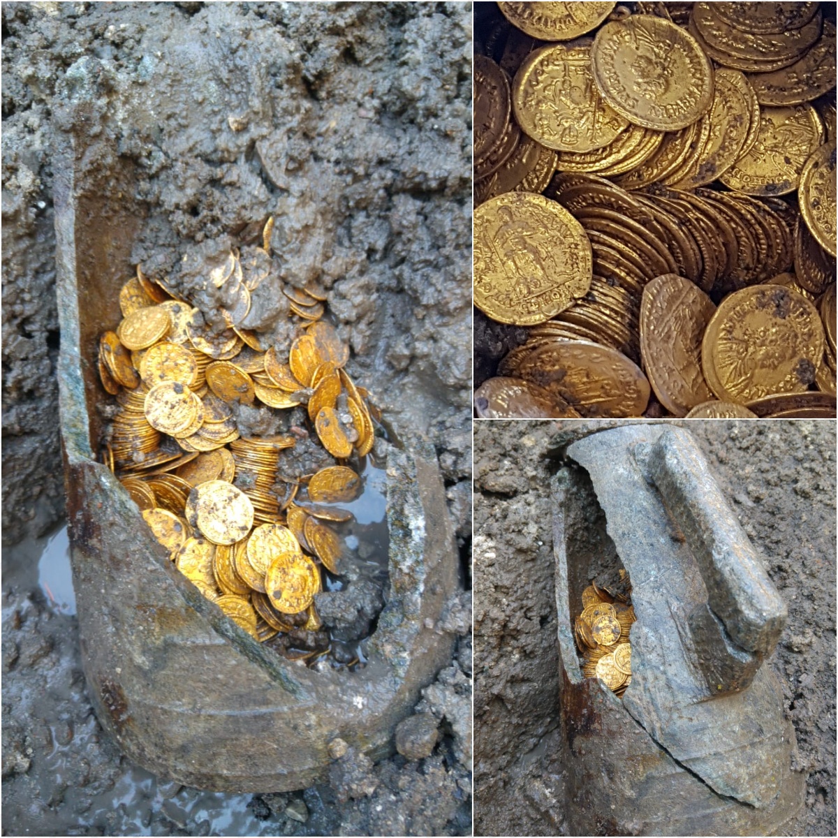 Hundreds of gold coins dating to Rome’s Imperial era found in Italy