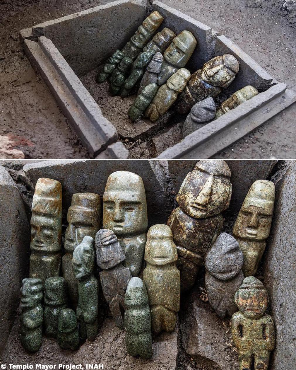 Archaeologists excavating the Templo Mayor in Mexico City uncovered an extraordinary Aztec stone chest