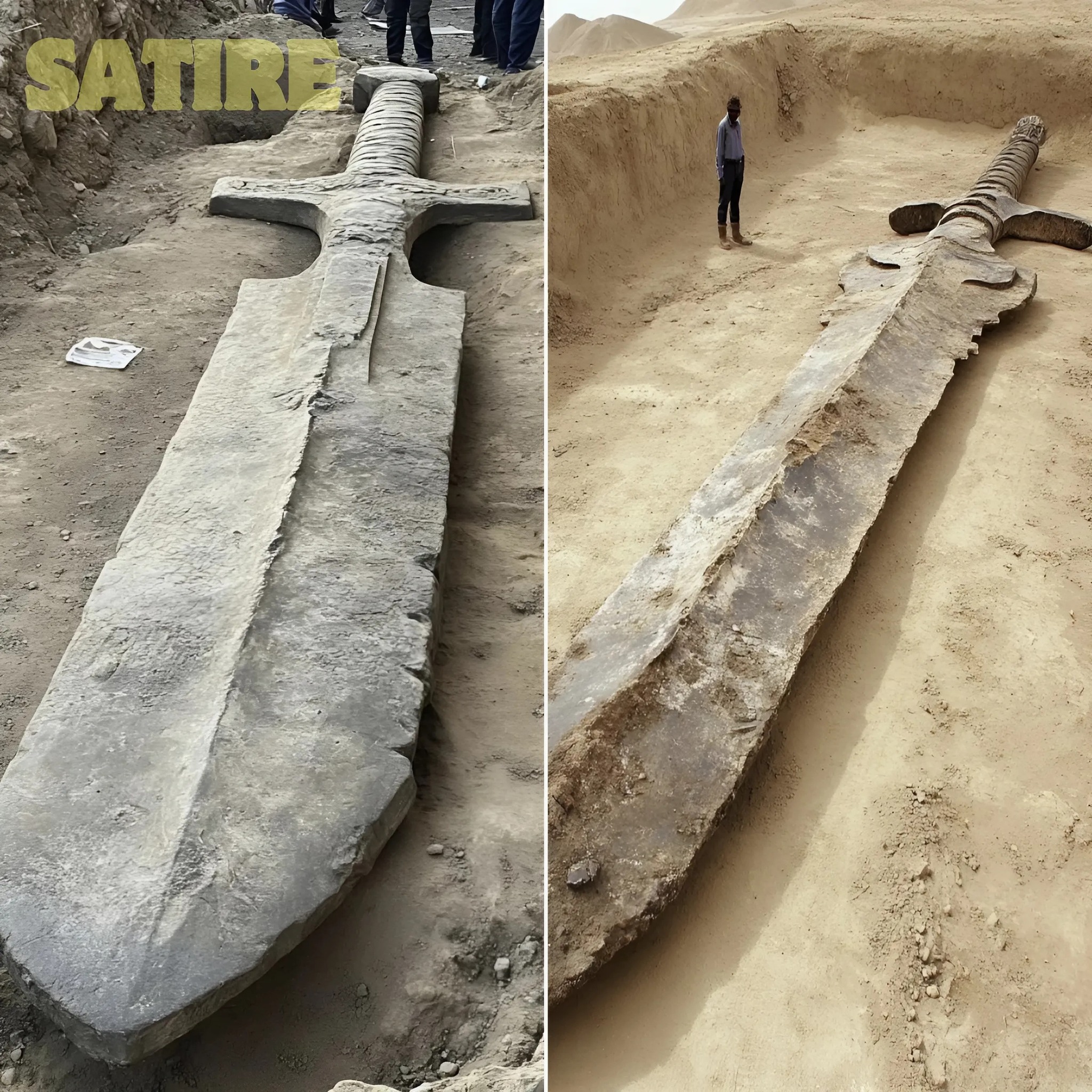 Their Bones Concealed, Yet Their Colossal Swords Unearthed