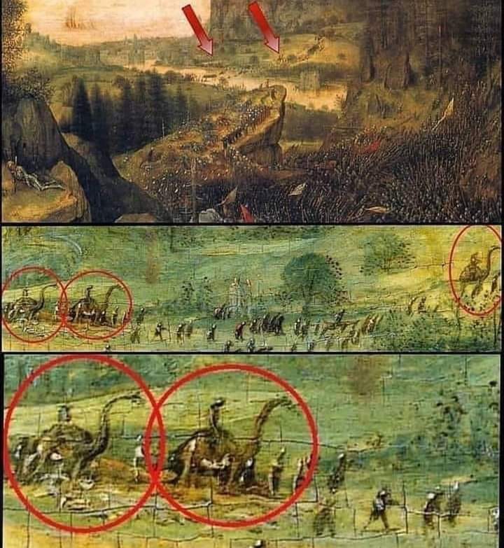 Some People Think This Old Painting Proves Dinosaurs Walked Around With Humans