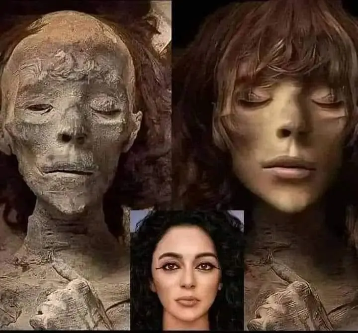 Reconstruction of the face of Queen Tiye (1338 BC), Akhenaten’s mother and Tutankhamun’s grandmother, based on a mummy in the National Museum of Egyptian Civilization in Cairo.