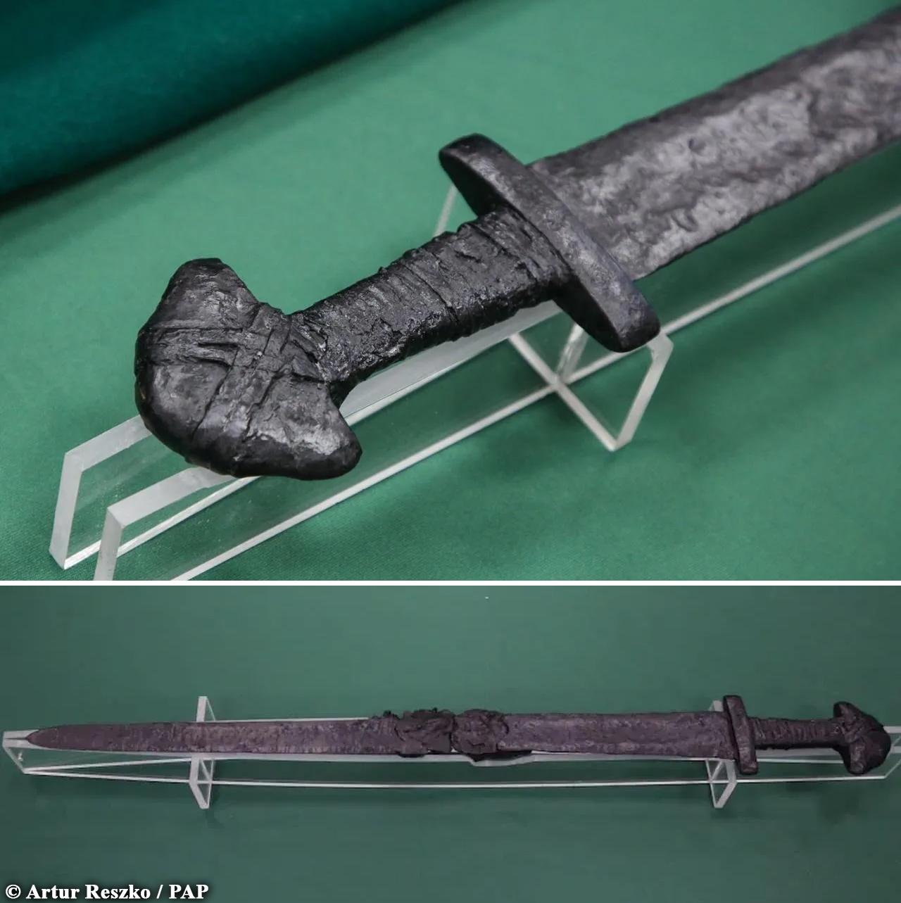 Museum worker discovers Viking-era sword while swimming in a Polish river