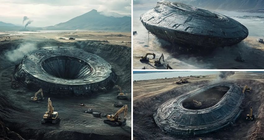 Astonishing Discovery: Gigantic Spaceship Revealed After Millennia Hidden Beneath the Earth!