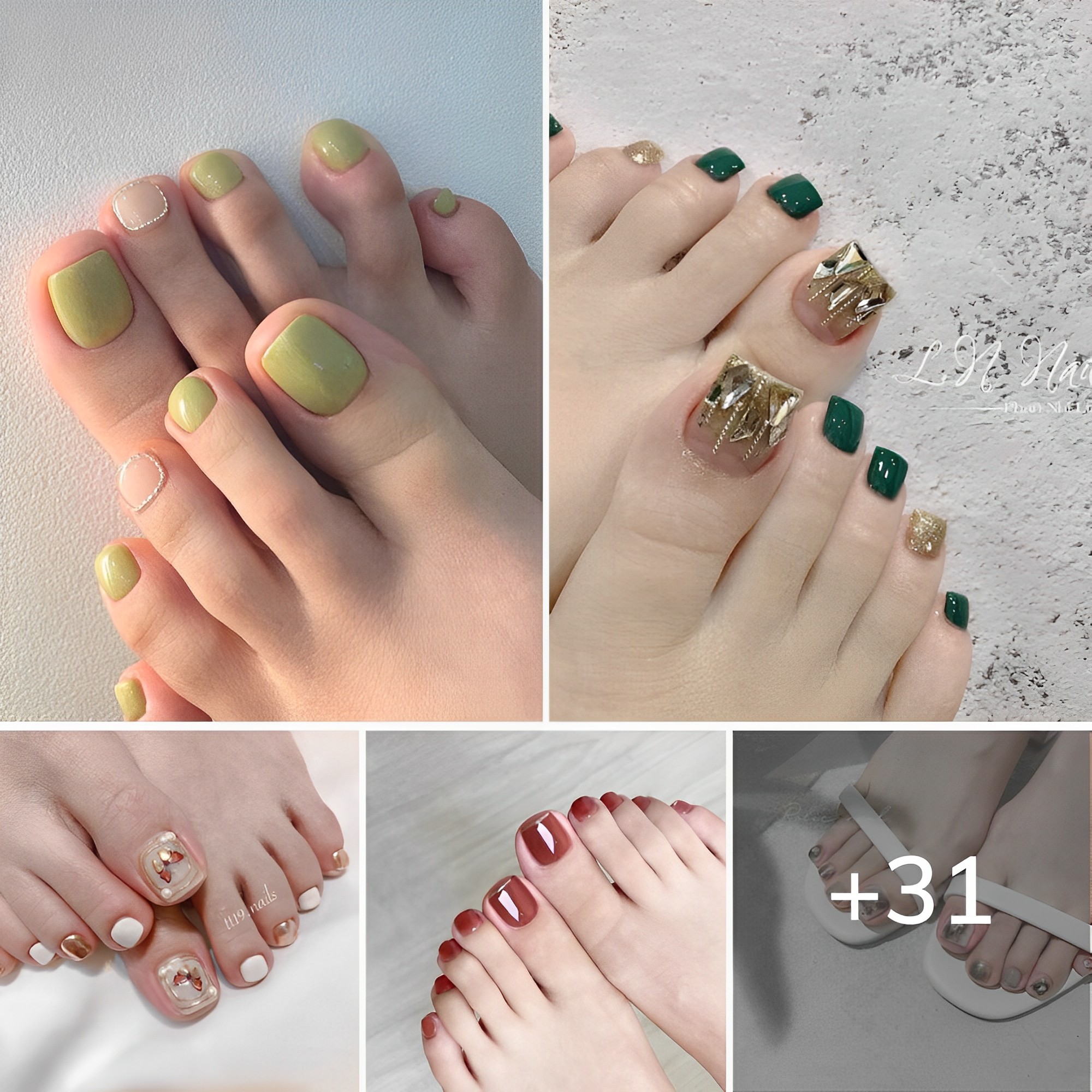 31+ Cute Toenail Designs That Make Having Feet More Fun