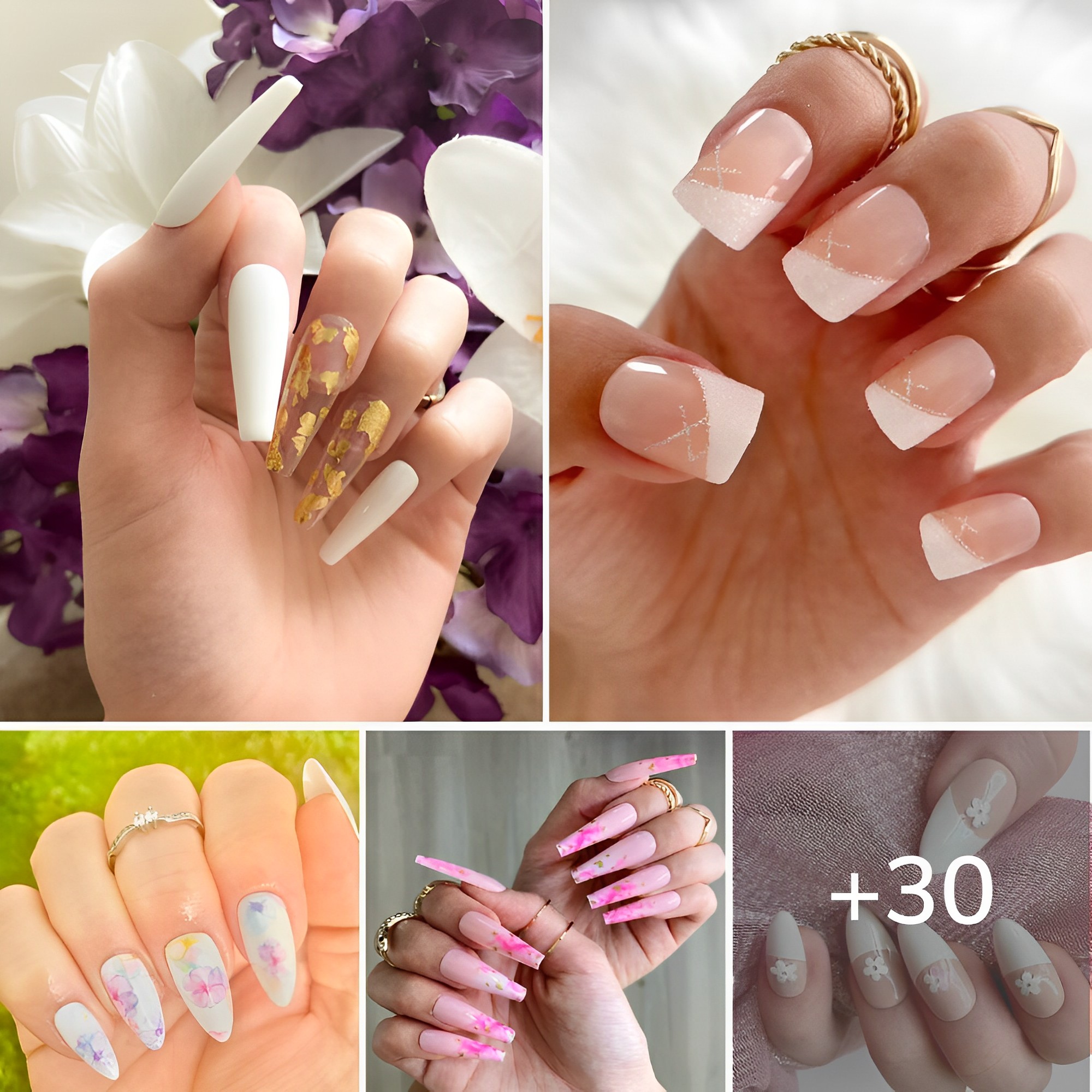 In 2023, here are 30 ideas for white nail designs.