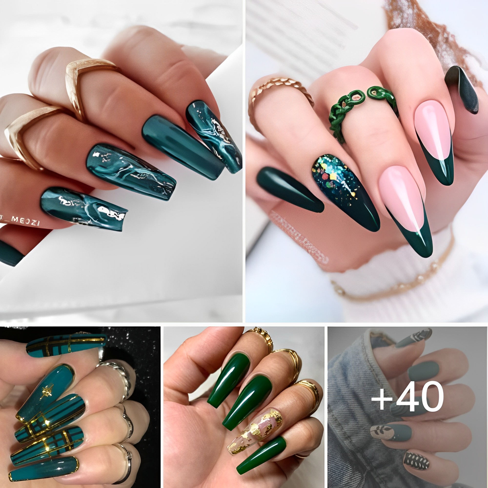 Upgrade Your Nɑil Gɑme with These 40+ Stunning Emerɑld Green Designs