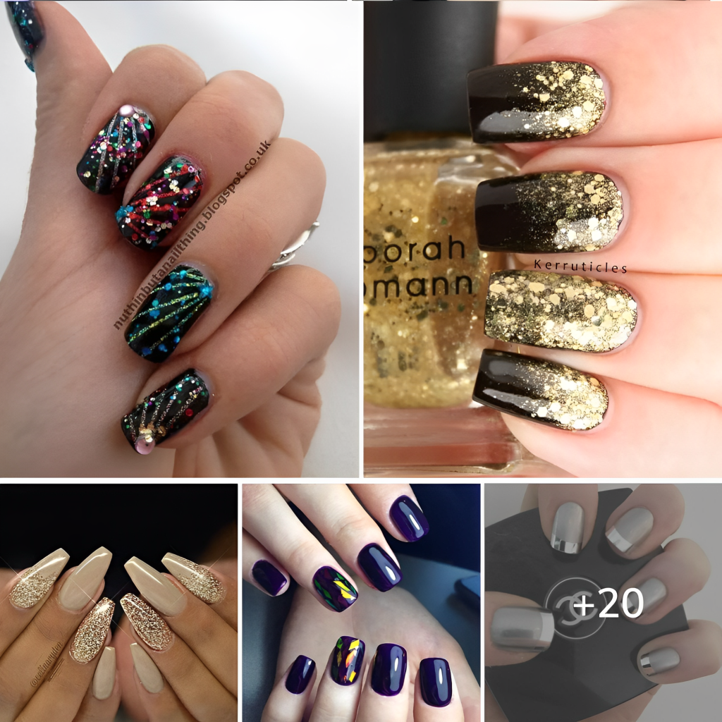 25 Uñas Deslumbrantes para Año Nuevo que Brillarán Más que la Bola