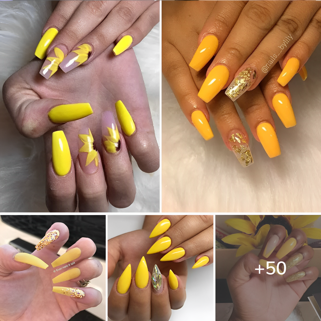 55 PH๏τographs: Enjoyable Yellow Acrylic Nails For Each Event