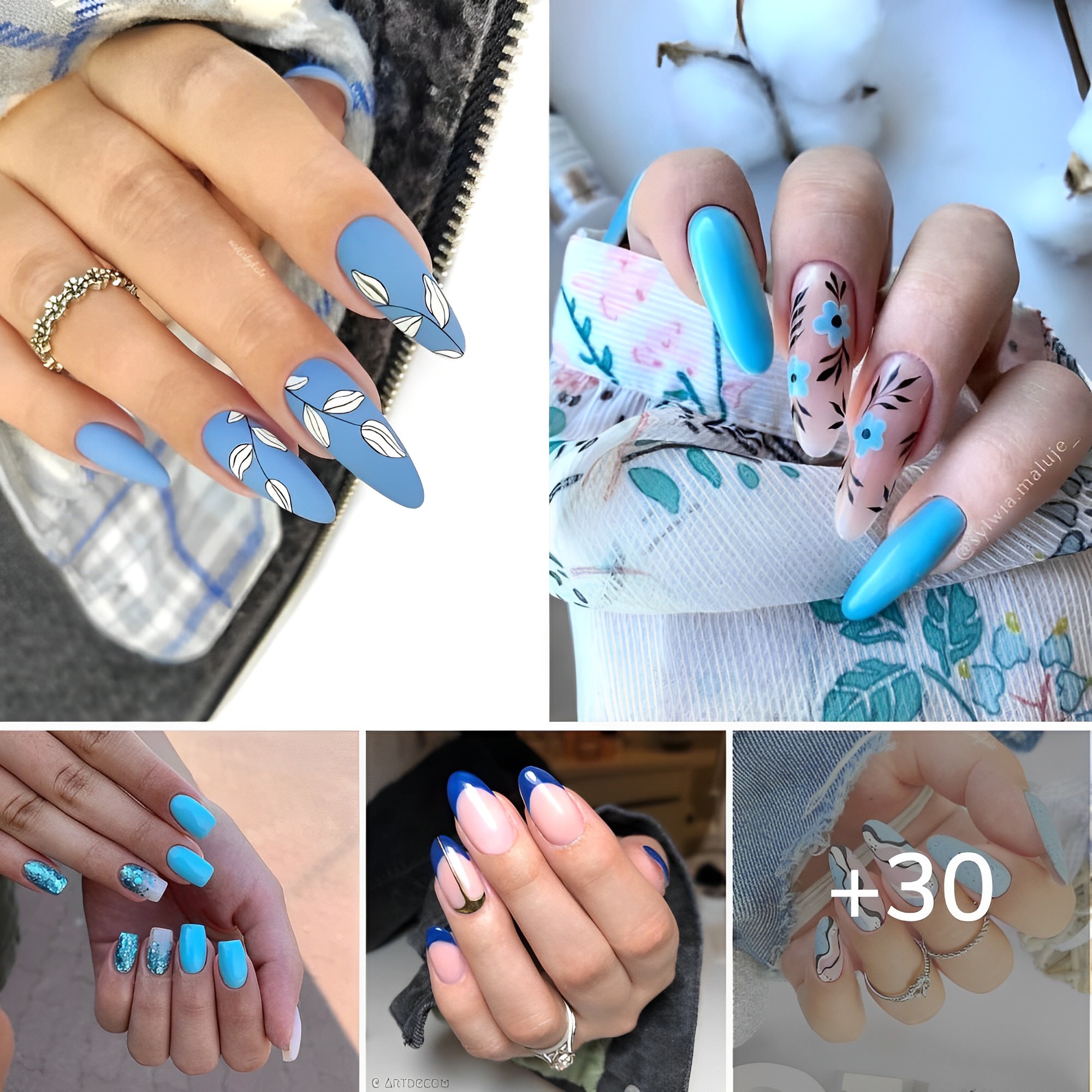 25 Bold Art Ideas for Blue Nail Designs to Try