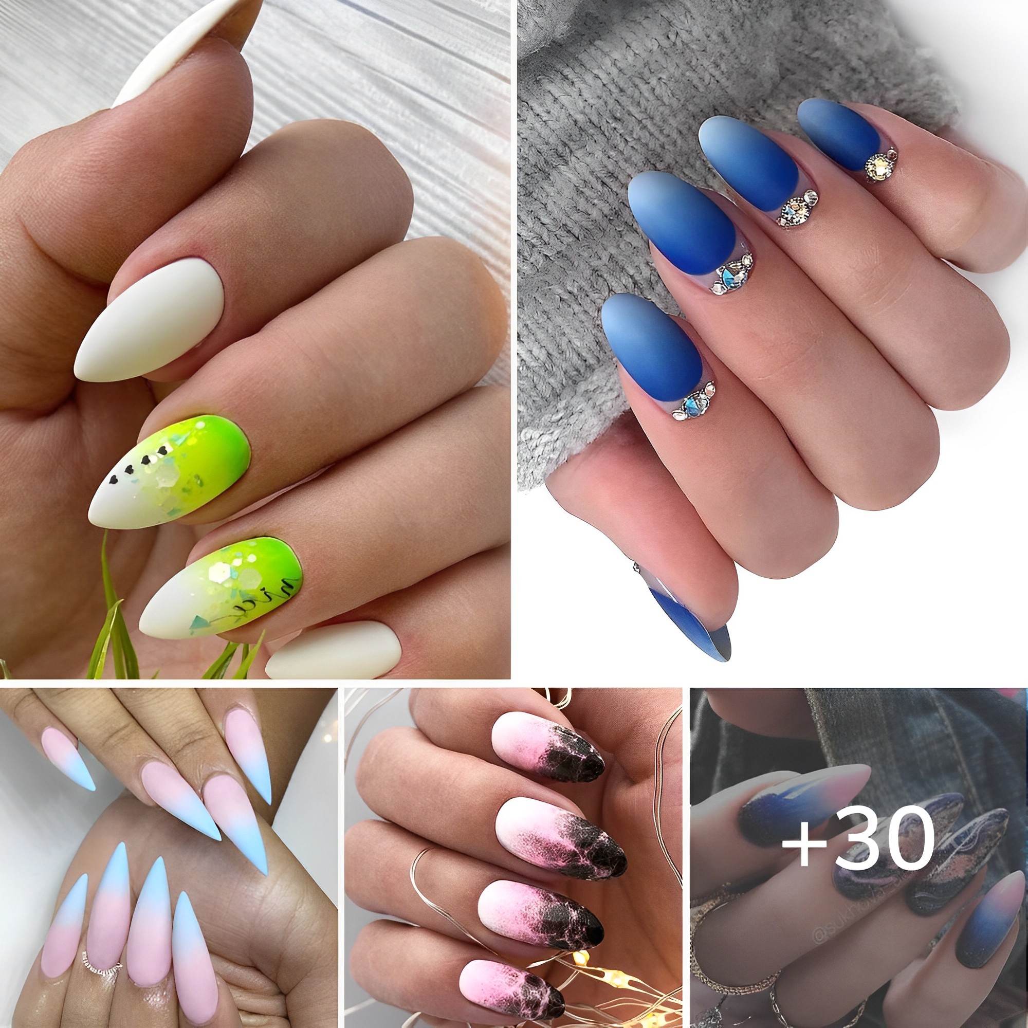 With tutorial, 30 Gorgeous Ombre Nail Design Ideas.