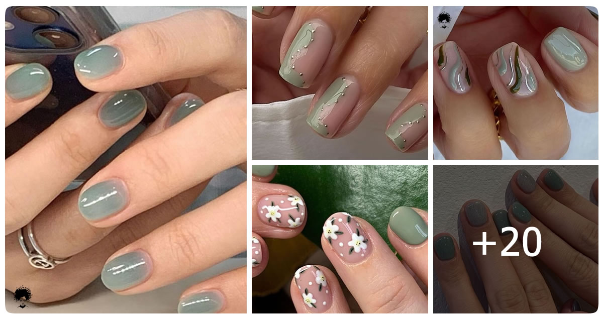 20+ Trendy Sage Green Nails to Try This Spring