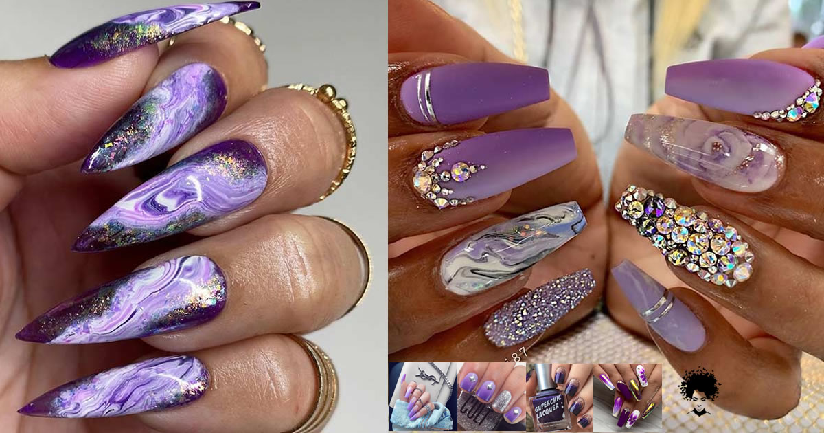 21 Bonitos Diseños E Ideas De Uñas Moradas