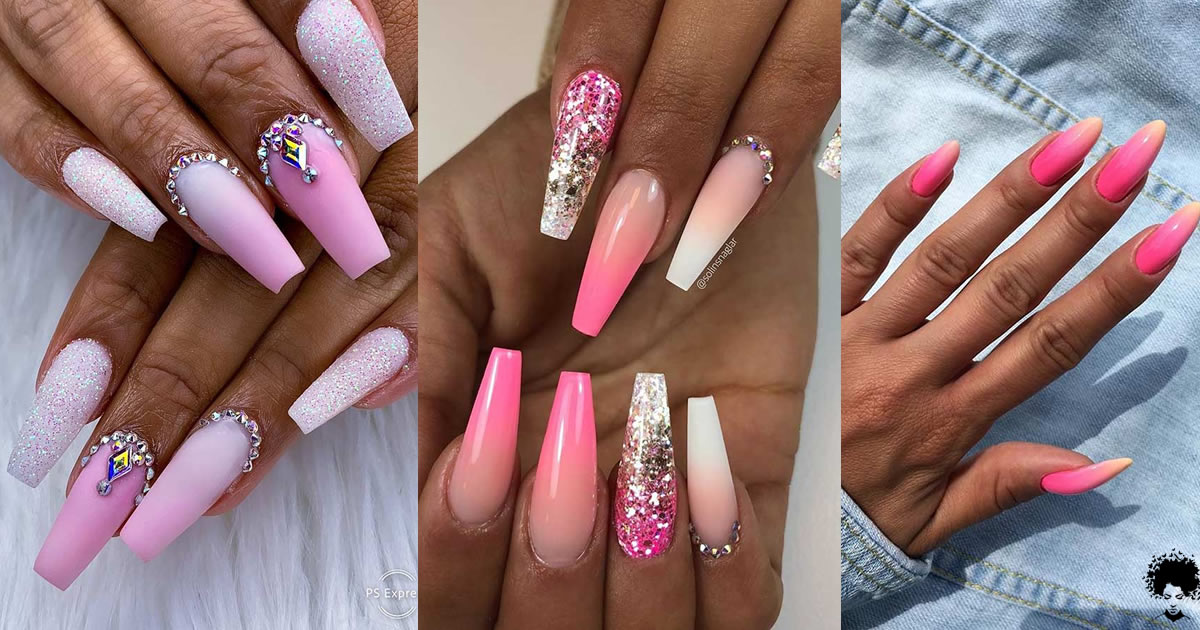 21 Façons De Porter Des Ongles Ombrés Roses Et Blancs