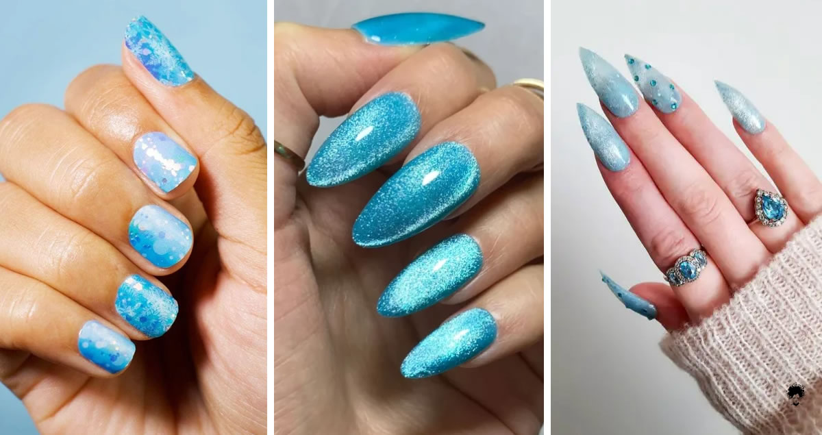 21 Trending Baby Blue Nail Design Ideas with Glitter for 2023