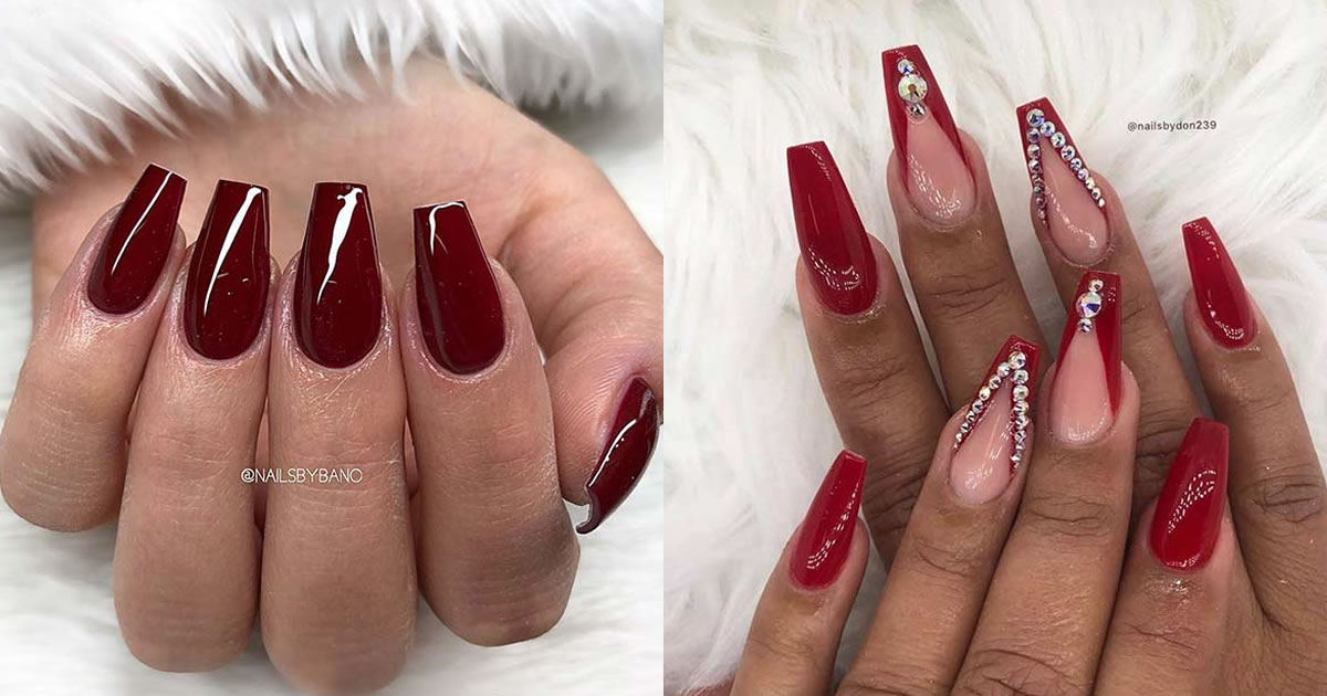 110 Beautiful Ways to Rock Red Coffin Nails