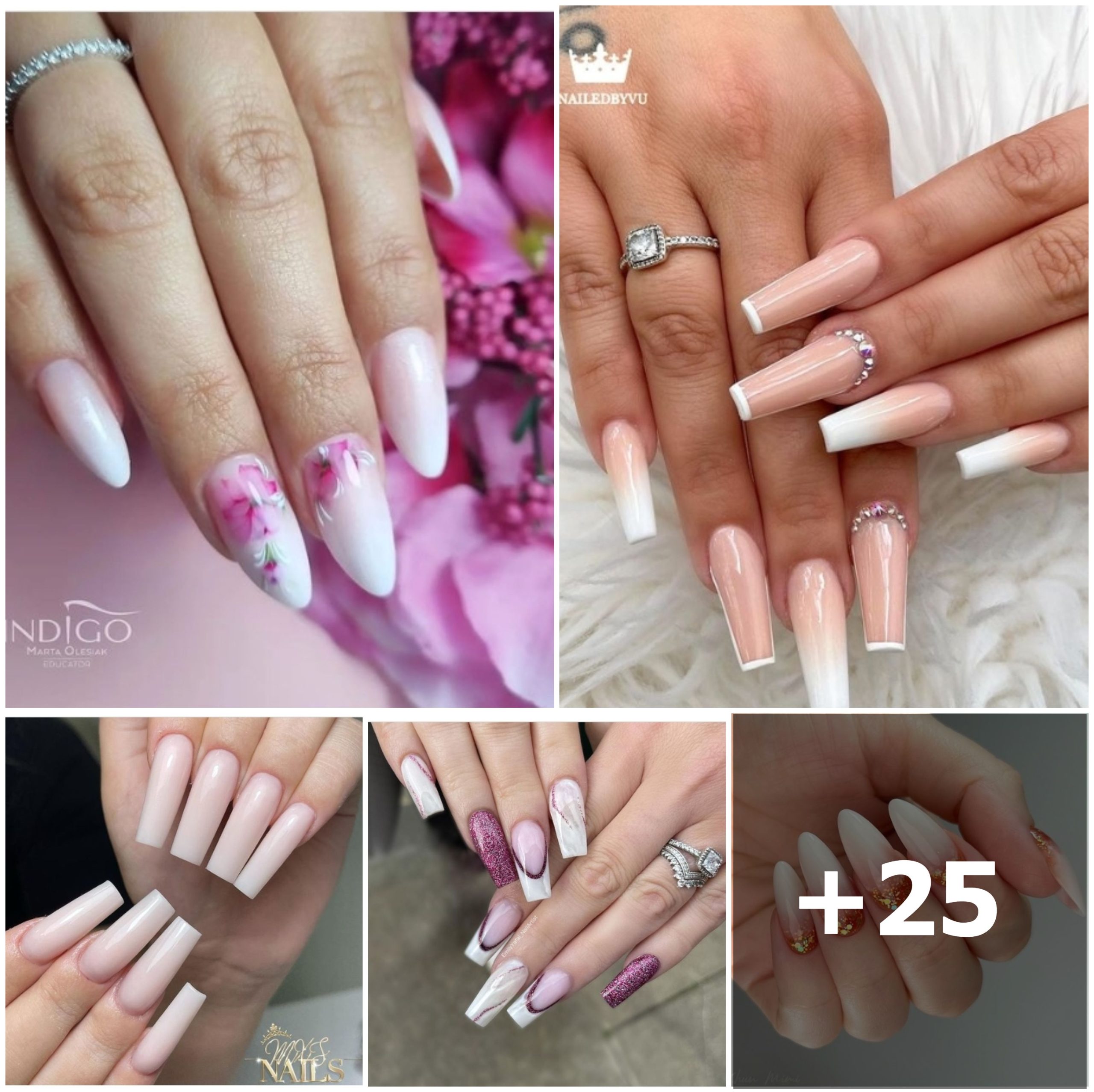 23 Brilliant White Ombre Nail Designs