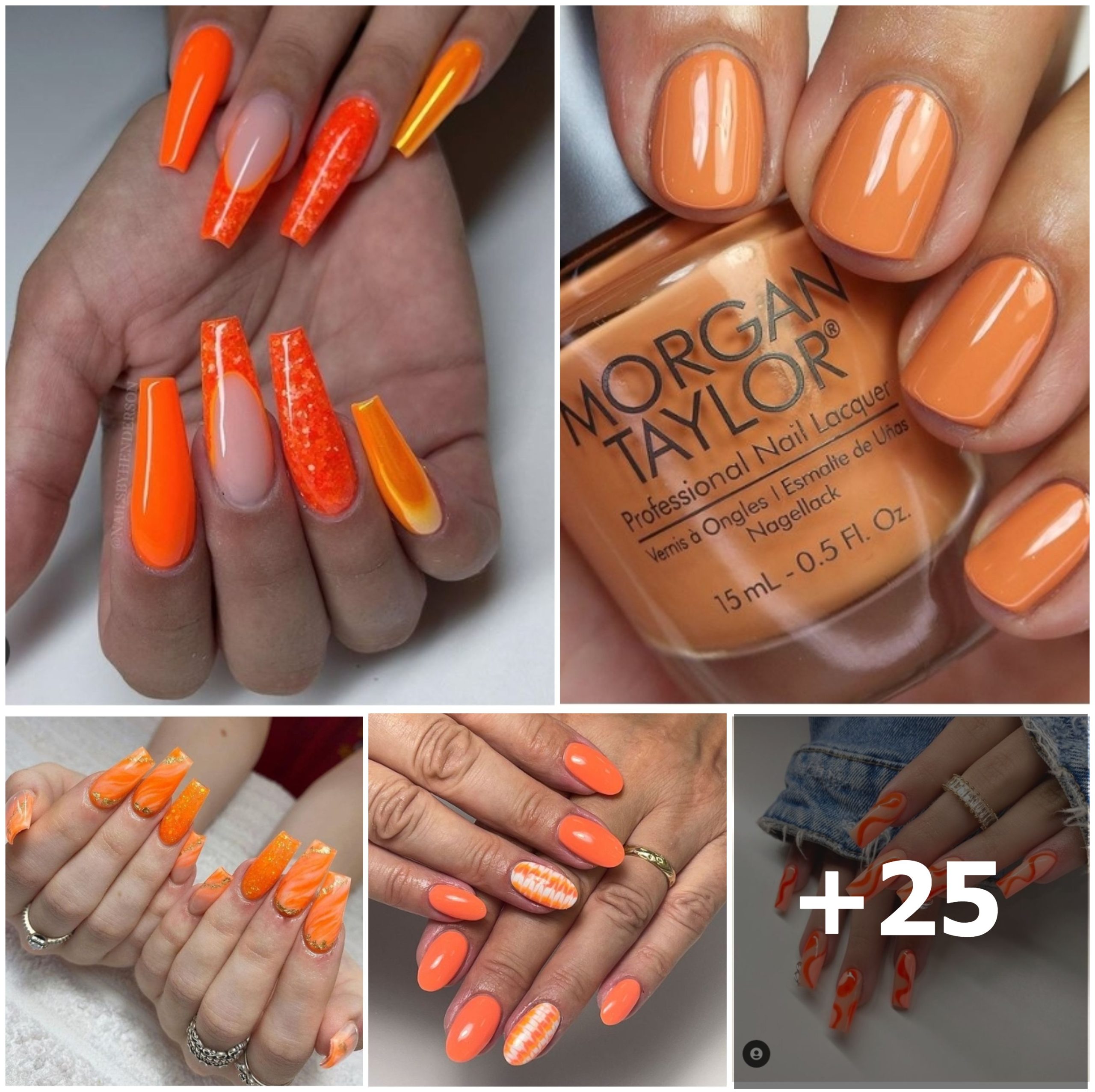 25 Fantastic Orange Nail Designs