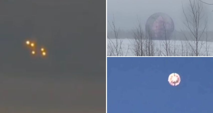 Close-up of UFO Descending in a Forest in Mexico