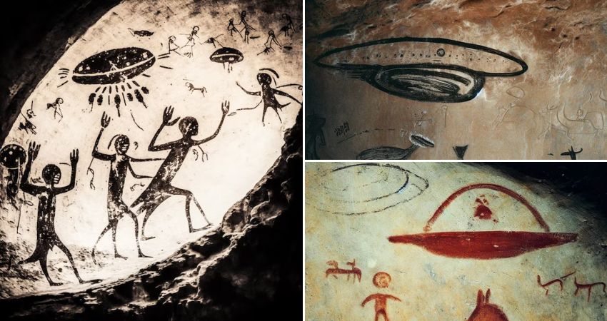 Ancient Rock Paintings Found in the French Olishein Cave Ruins: UFO Cave Art Uncovered!