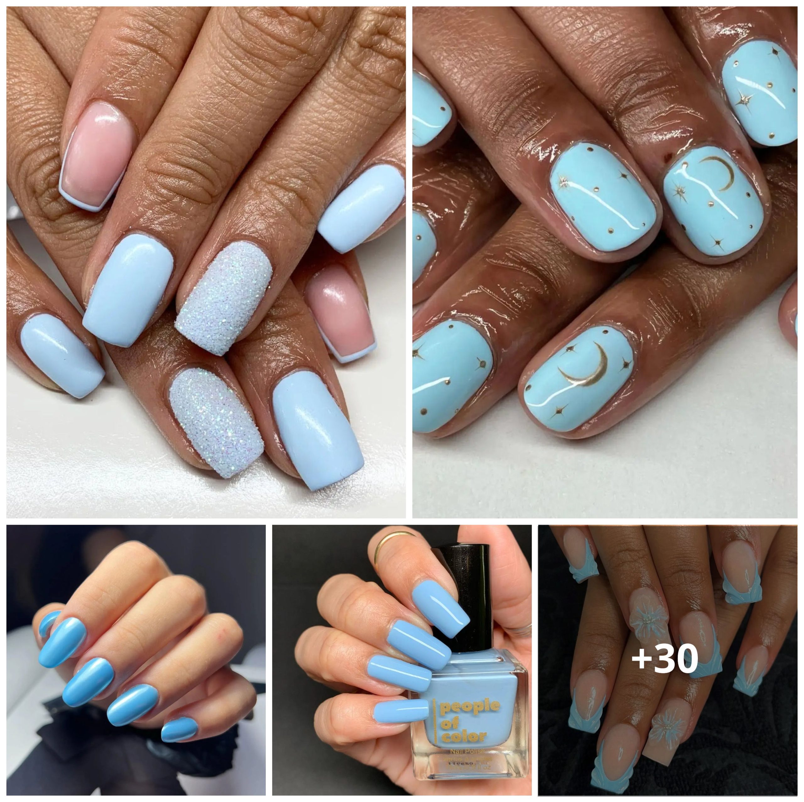 30 Best Sky Blue Nail Design Ideas You Should Check