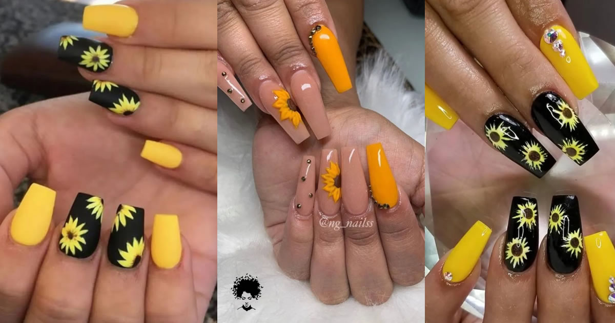 30 Designs Bonitos De Unhas De Girᴀssol Para Alegrar O Seu Dia