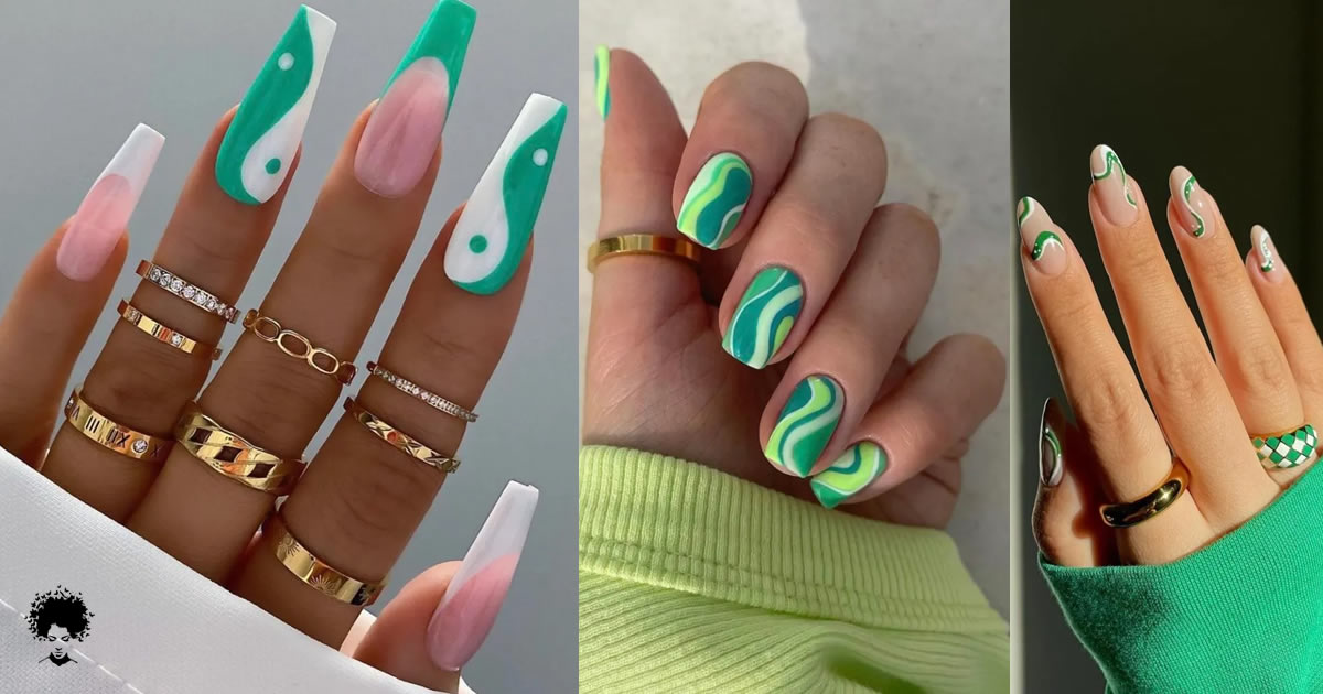 30 Designs E Ideias Exclusivas De Unhas Verdes Que Você Vai Adorar