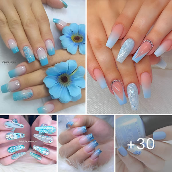 30 Glamorous Cyan Manicure Designs that Fiercely HypnoTize Femininity At First Glance